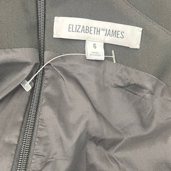 Elizabeth and James Black Halter Sonya Dress - 6 - Picture 5 of 5